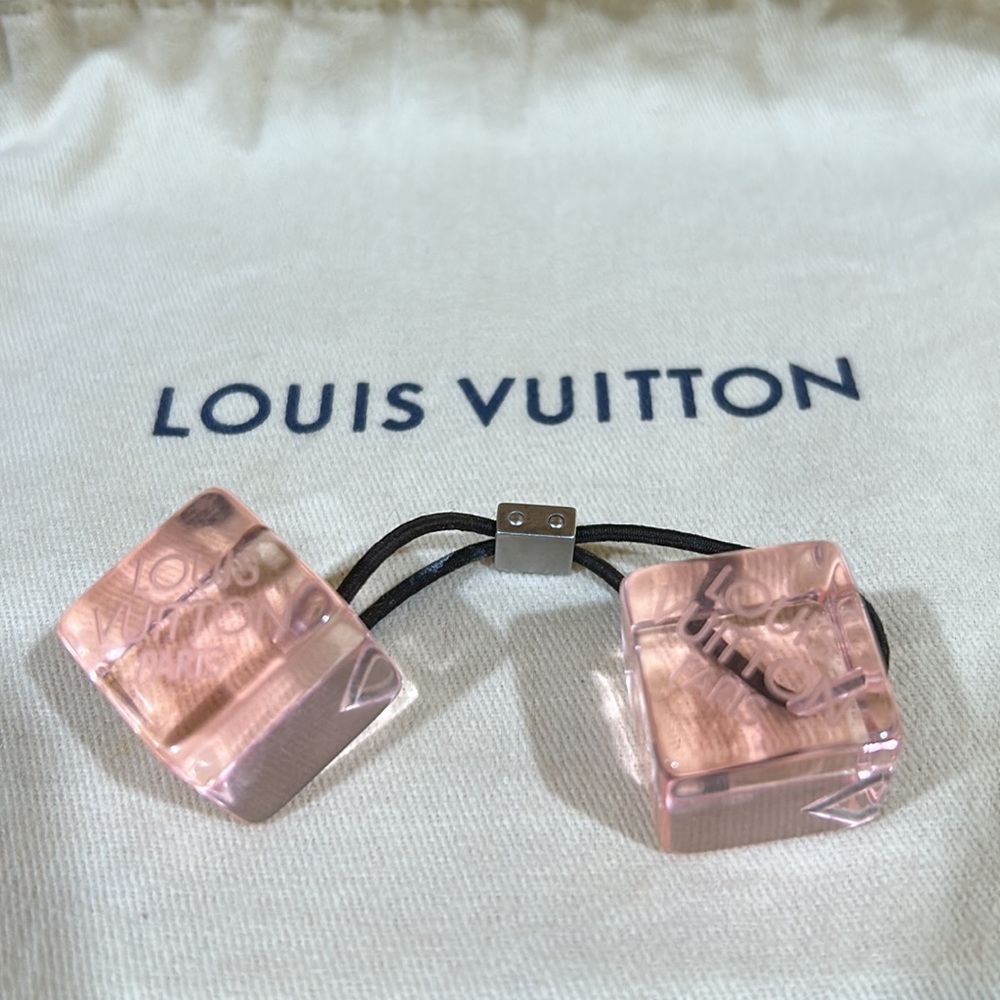 Authentic large Louis Vuitton acrylic hair tie